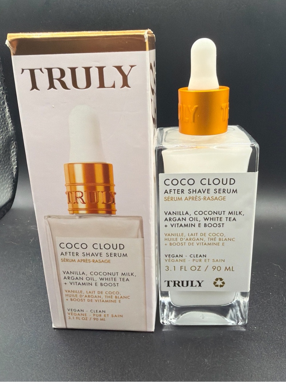 TRULY Coco Cloud After Shave Serum - White with Gold Dropper